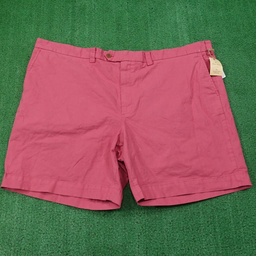 New! Brooks Brothers Shorts Mens 54 Red Chino Cotton Spandex Stretch 9 Inseam